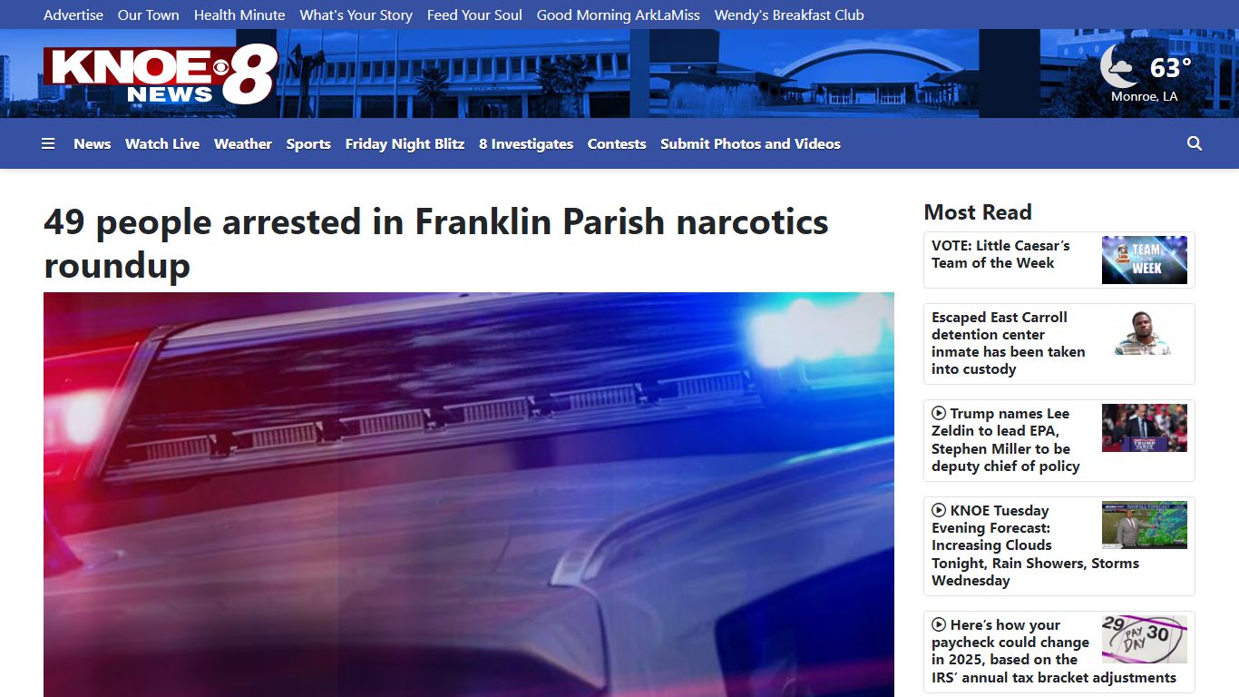 49 people arrested in Franklin Parish narcotics roundup