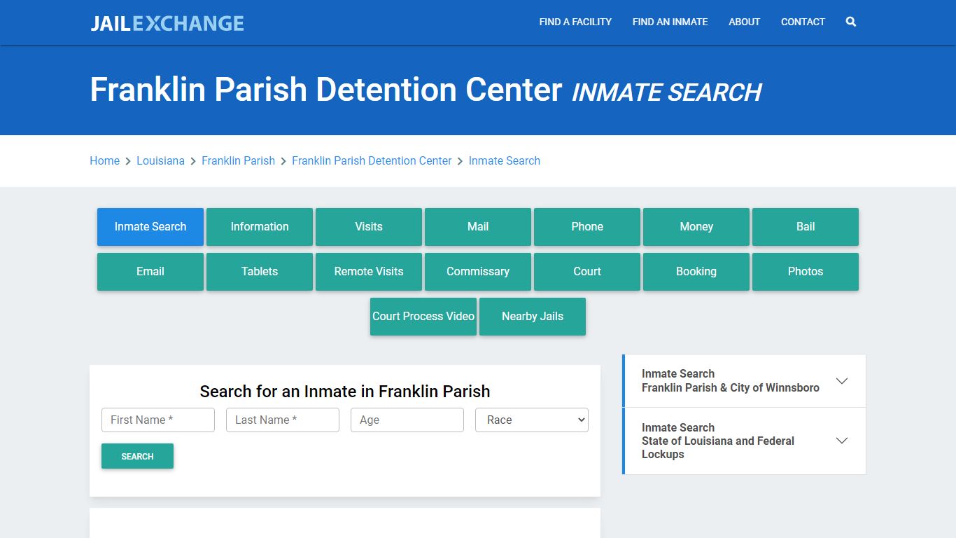 Franklin Parish Detention Center Inmate Search - Jail Exchange