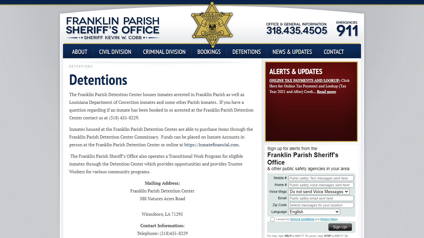 Franklin Parish Sheriff's Office — Serving the Parish of Franklin ...