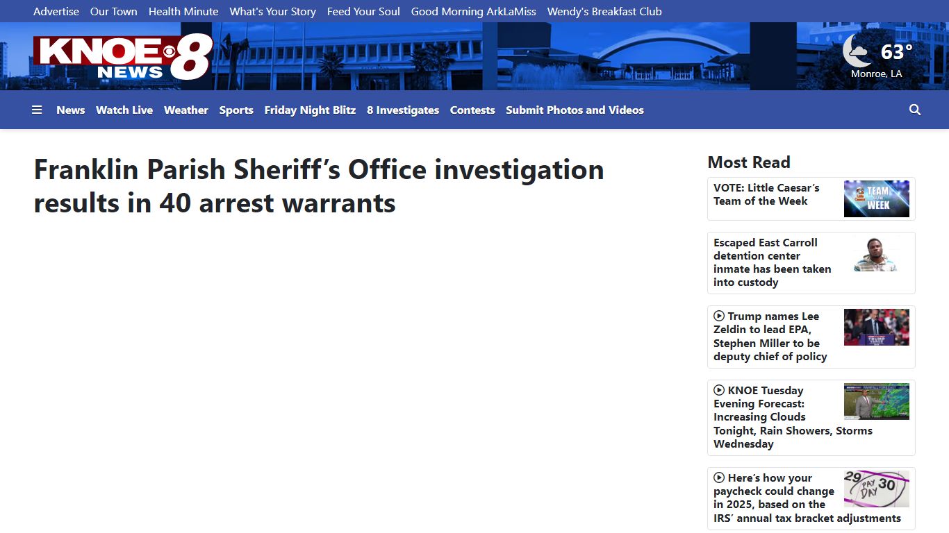 Franklin Parish Sheriff’s Office investigation results in 40 arrest ...